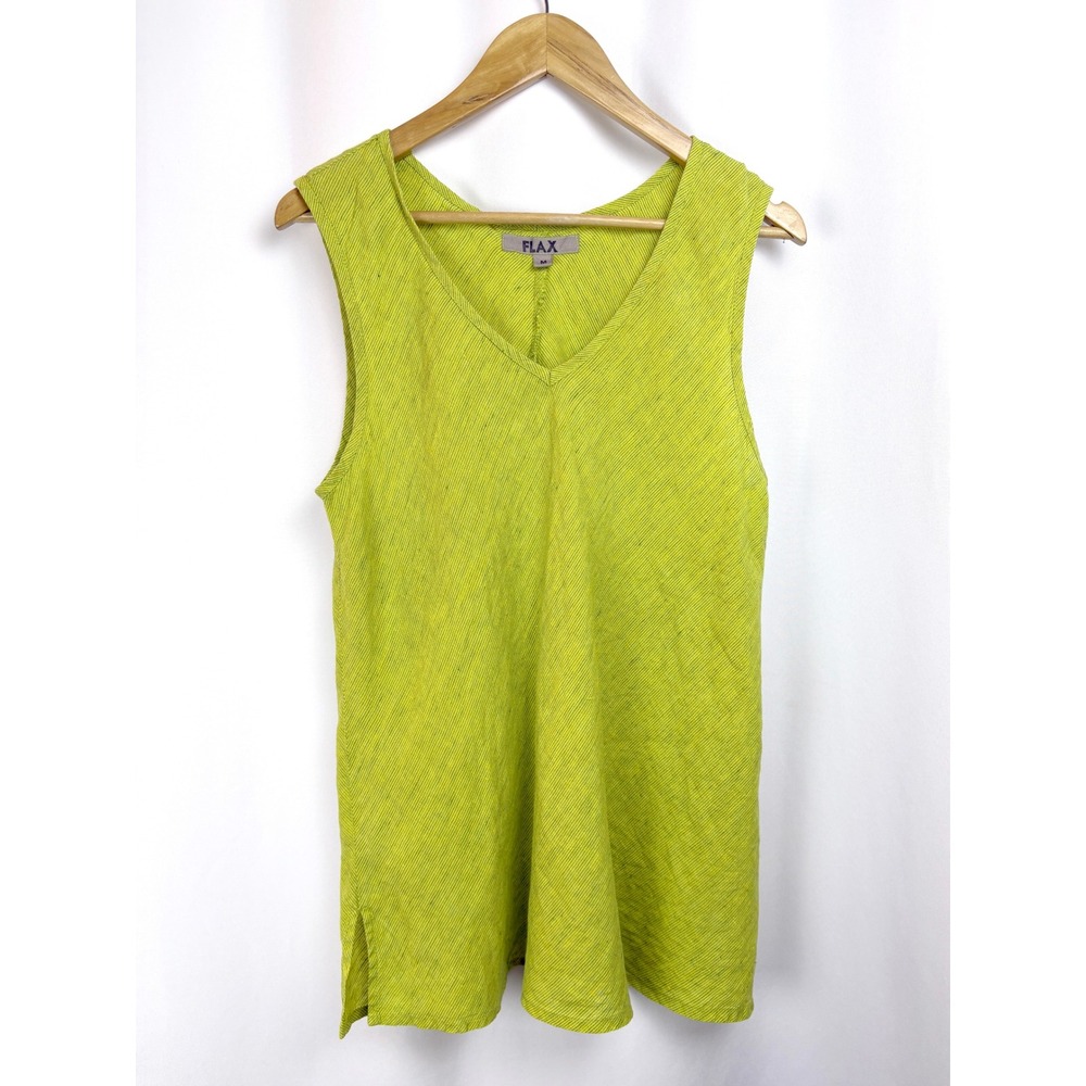 FLAX Lagenlook 100% Linen Tank Top Medium